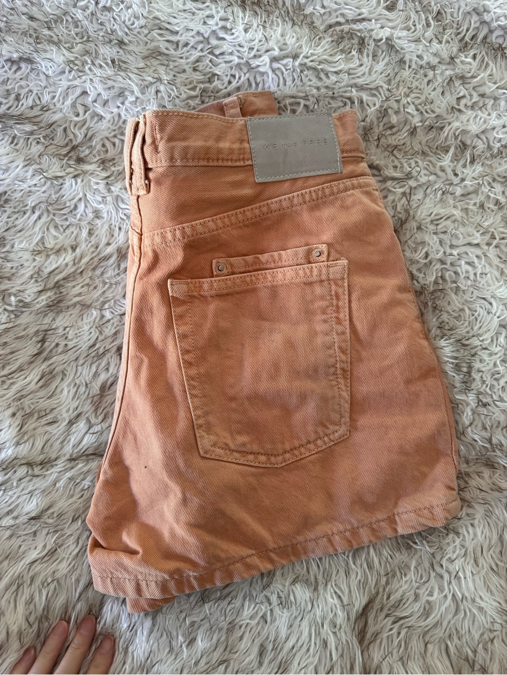 We The Free Tippi Short Rust Orange High-Waist Jean Shorts